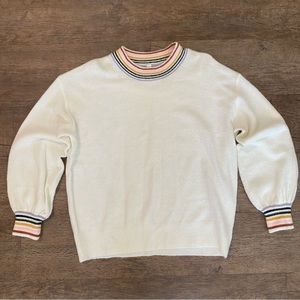 Adorable 90's style rainbow crewneck sweater